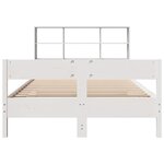 vidaXL Lit bibliothèque sans matelas blanc 140x200 cm bois pin massif