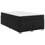 vidaXL Cadre de lit avec matelas Noir 120 x 200 cm tissu