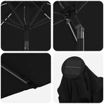 vidaXL Parasol de jardin avec lampes LED 230 x 230 cm Polyester Noir