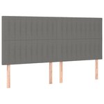 vidaXL Sommier à lattes de lit avec matelas Gris foncé 200x200cm Tissu