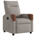 vidaXL Fauteuil inclinable Taupe Tissu