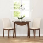 vidaXL Chaises à manger coussins 2 Pièces marron bois massif caoutchouc