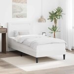 vidaXL Cadre de lit avec bandes LED Blanc 80 x 200 cm Simili cuir