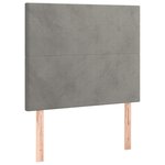 vidaXL Sommier à lattes de lit et matelas Gris clair 80x200 cm Velours