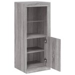 vidaXL Buffet avec lumières LED sonoma gris 41x37x100 cm