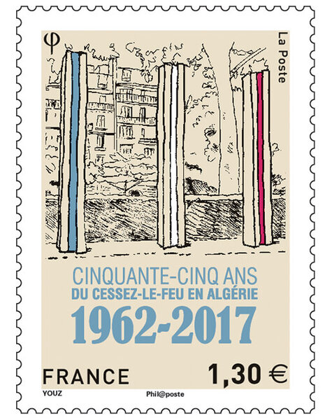 Timbre - Cessez-le-feu en Algérie