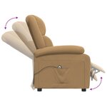 vidaXL Fauteuil électrique de massage Marron Velours