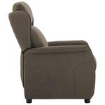 vidaXL Fauteuil inclinable Taupe 67.5 x 93.5 x 101.5 cm tissu