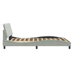vidaXL Cadre de lit sans matelas Hanko gris clair 140x200 cm velours