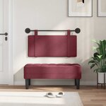 vidaXL Tête de lit suspendue Bordeaux Tissu