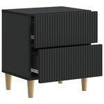 vidaXL Cabinet de chevet Noir 43 x 34 5 x 48 cm Bois d'ingénierie