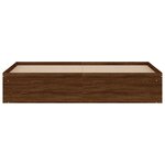 vidaXL Cadre de lit chêne marron 180x200 cm super king