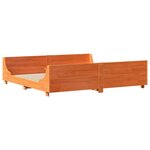 vidaXL Cadre de lit sans matelas cire marron 180x200cm bois pin massif