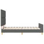 Lit vidaXL Gris foncé 140x190 cm en tissu