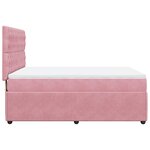 vidaXL Sommier à lattes de lit avec matelas Rose 140x200 cm Velours
