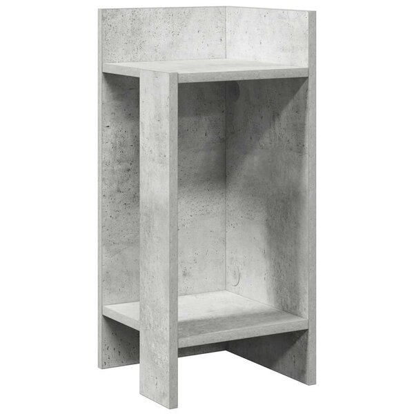 vidaXL Table d'appoint avec étagère gris béton 25 5x27x60 cm