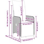 vidaXL Ensemble de bistro de jardin 5 Pièces coussins marron poly rotin