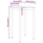 vidaXL Table de bar Blanc 60 x 60 x 105 cm Bois de pin massif