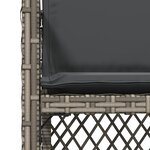 vidaXL Chaises de jardin avec coussins lot de 4 gris résine tressée