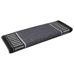vidaXL Tapis d'escalier auto-adhésifs 15 Pièces Anthracite 65 x 21 x 4 cm