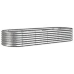 vidaXL Lit surélevé de jardin Acier enduit de poudre Argenté