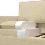 vidaXL Canapé Crème 156 x 81 x 87 5 cm Tissu