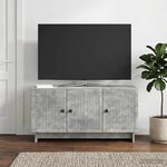 vidaXL Meuble TV Gris béton 99 x 34 5 x 50 cm Bois d'ingénierie
