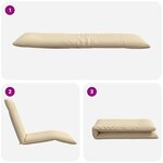 vidaXL Chaise longue pliante beige 175x54x8 5 cm tissu oxford