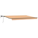 vidaXL Auvent Rétractable jaune et orange 400 × 300 cm tissu