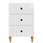 vidaXL Cabinet de chevet avec tiroir Blanc brillant 43 x 41 x 66 5 cm