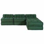 vidaXL Canapé modulaire 4 Pièces Vert tissu