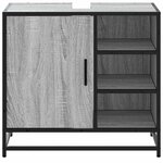 vidaXL Armoire de lavabo de salle de bain sonoma gris 65x33x60 cm