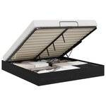 vidaXL Cadre de lit ottoman avec stockage Chêne noir 193 x 120 x 25 cm