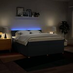 vidaXL Sommier à lattes de lit avec matelas Bleu 180x200 cm Tissu