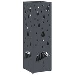 vidaXL Porte-parapluies Anthracite Métal Standard Décoratif Cubique
