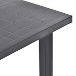 vidaXL Table de jardin Anthracite 80x75x72 cm Plastique