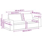 vidaXL Canapé 2 Pièces Vert foncé 182 x 80 x 82 cm tissu