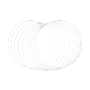 Anneaux en métal Blanc 25cm 10 pièces