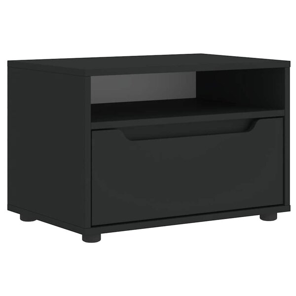 vidaXL Meuble TV VISNES noir 60x40x38 cm bois d'ingénierie