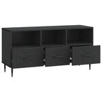 vidaXL Meuble TV avec tiroir Noir 102 x 34 5 x 50 cm Bois d'ingénierie