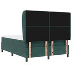 Lit avec sommier tapissier et matelas vidaXL Vert foncé 140x200 cm Velours