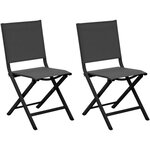 Chaises jardin pliantes en aluminium thema (lot de 2)