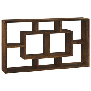 vidaXL Étagère murale 8 compartiments Chêne fumé