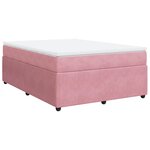 vidaXL Sommier à lattes de lit avec matelas Rose 140x200 cm Velours