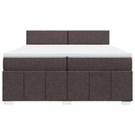 vidaXL Sommier à lattes de lit avec matelas Marron foncé 200x200 cm