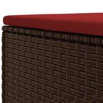 vidaXL Salon de jardin avec coussins 7 Pièces marron résine tressée