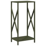 vidaXL Portant de bois chauffage vert olive 34x25x70 cm