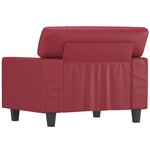 vidaXL Fauteuil Rouge bordeaux 60 cm Similicuir