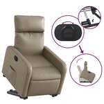 vidaXL Fauteuil inclinable Cappuccino Similicuir