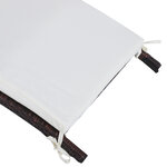 Lot de 2 transats bains de soleil pliables grand confort : matelas  têtière + table basse résine tressée chocolat